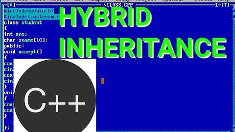 HYBRID INHERITANCE IN C++ ||c++ tutorials