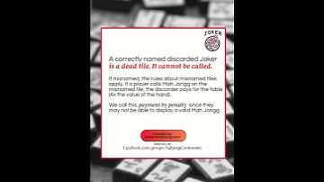 A Joker is a dead tile. Can a misnamed Joker be called? Daily Talk of the Tiles for October 15, 2025
