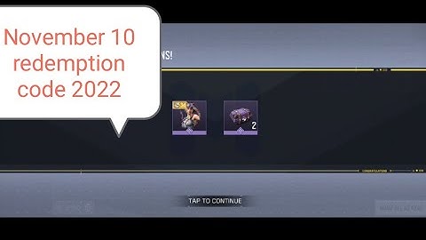 New Redemption code 2022 || November 10 || call of duty mobile 📲