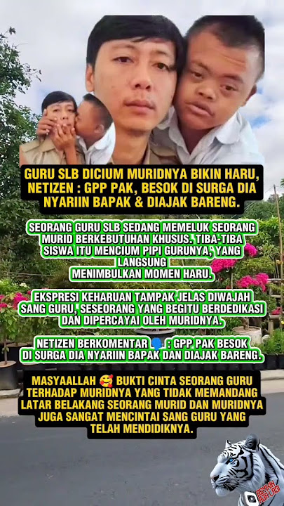 GURU DI CIUM MURIDNYA YANG BERKEBUTUHAN KHUSUS BIKIN HARU.#guru #murid #bahagia #viral #fyp #teacher