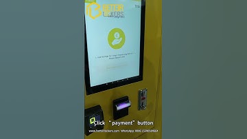 Automated cash payment smart luggage locker operation video #luggagelocker #lockers