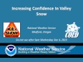 Low Elevation Snowfall Possible in Southwestern Oregon Thursday Night and Friday