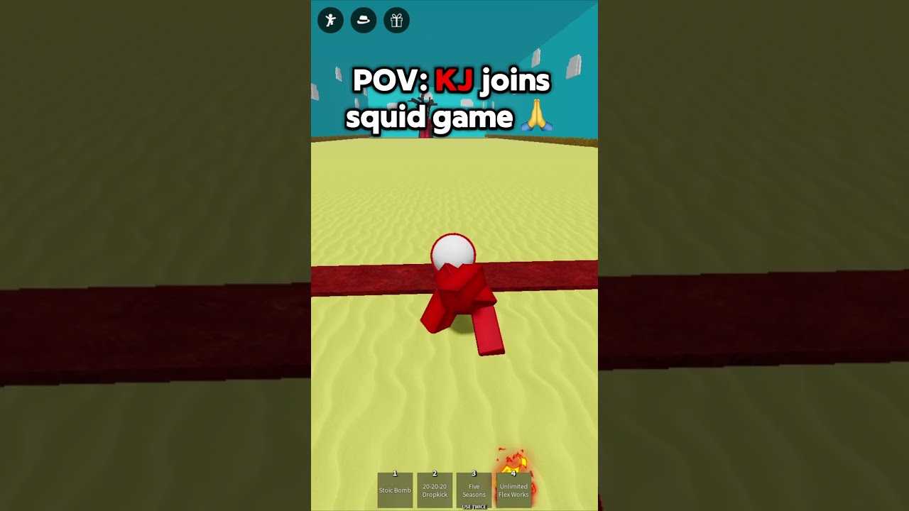 KJ Vs Squid Game The Strongest Battleground Thestrongestbattlegrounds Roblox Pvp