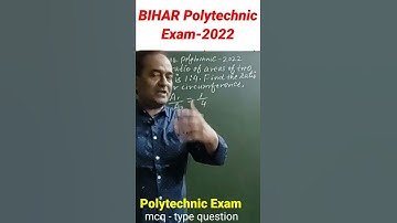 Bihar Polytechnic Entrance Exam - 2022 Maths MCQ #shorts #short #youtubeshorts