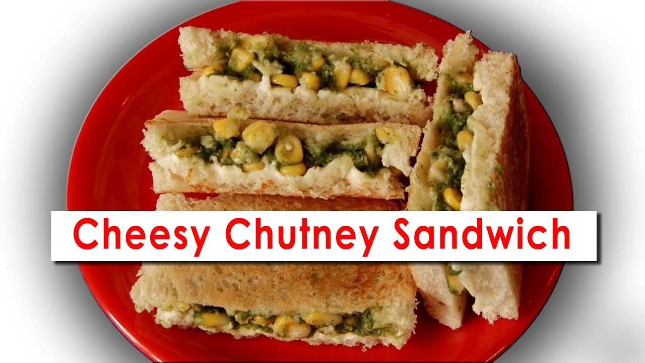 Cheesy Chutney Sandwich - Green chutney sandwich - cheese sandwich recipe by Deepti Tyagi | Deepti Tyagi Recipes