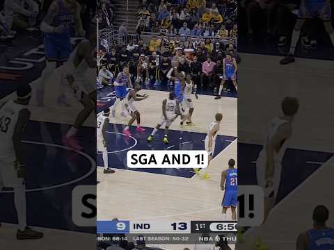 SGA gets the tough floater to go and the foul! 😤