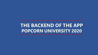 Backend of the Popcorn App