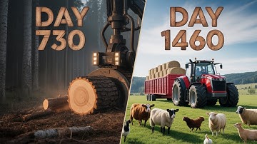 I SPENT 2 YEARS BUILDING A FARM WITH $0 AND A CHAINSAW l FS25 l Part 2