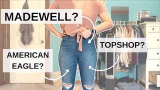 Are Madewell Jeans Really Worth It? | Jeans Comparison Challenge (H&M, UO, Topshop, Madewell, AE)