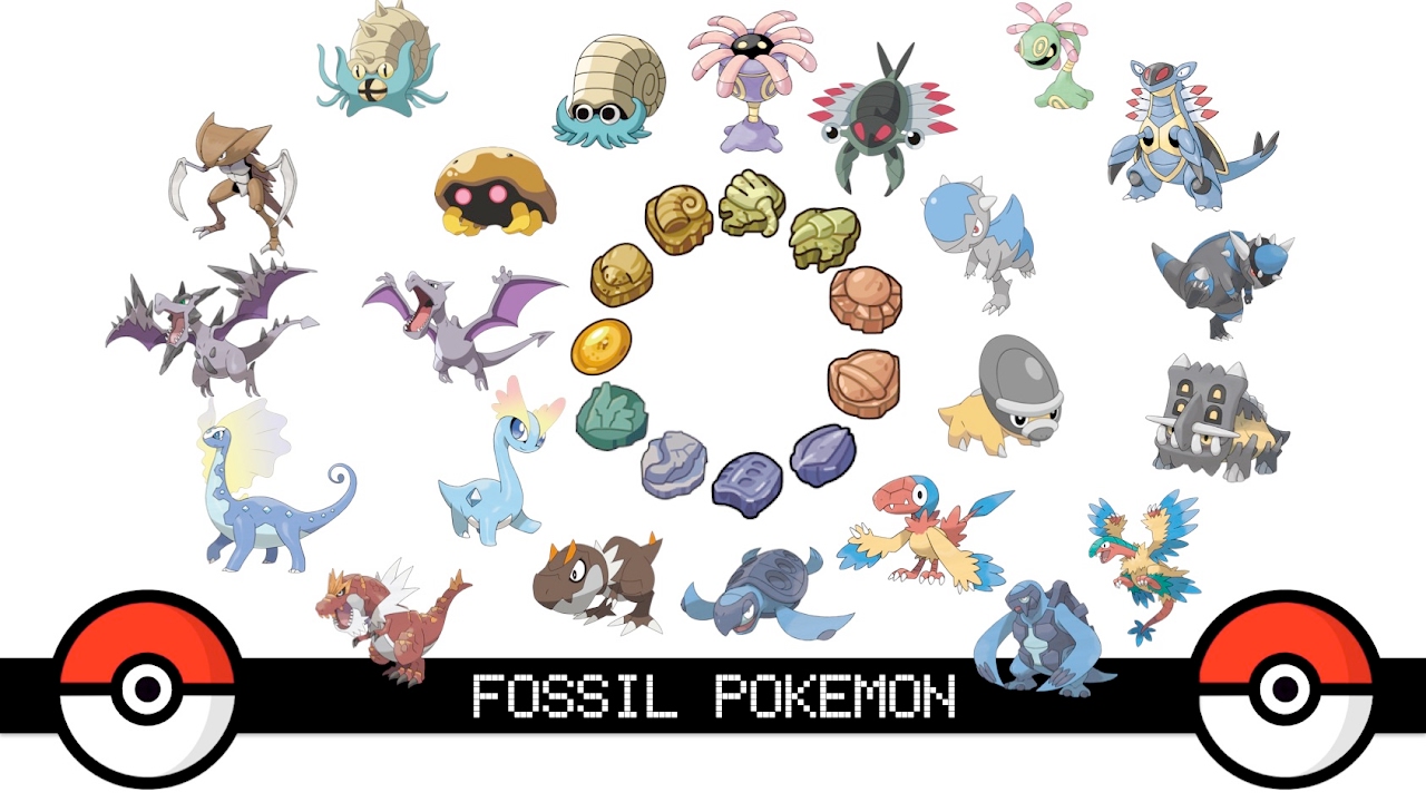 Top 77+ imagen all the fossil pokemon