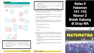Matematika, Kelas 9, Halaman 191-192, Nomor 2
