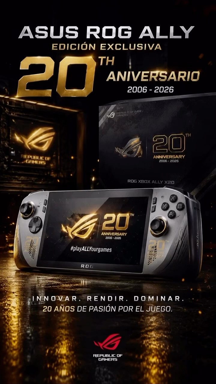 ASUS ROG celebra 20 AÑOS con esta ROG ALLY X20 🔥 | Gamescom 2026 #Shorts