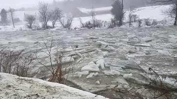 The Mad River ice Jam January 12th 2018 the mad River ice jam January 12th 2018