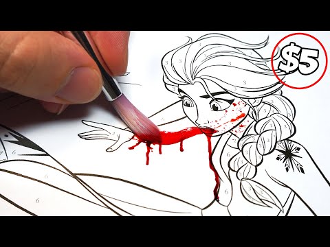 Horror Artist Vs 5 Disney Frozen Paint By Numbers Colouring Book