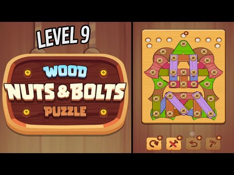 π
WOOD NUTS & BOLTS PUZZLE π€ͺ Level 9 π§© Gameplay Walkthrough
