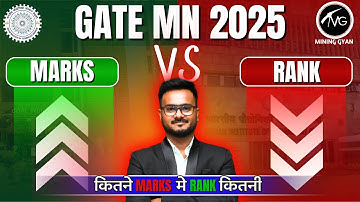 GATE Mining Engineering 2025| Expected Cutoff marks|Marks vs Rank by Vinod Chandrakar Sir
