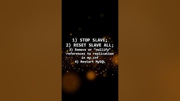 How to Disable MySQL Replication?