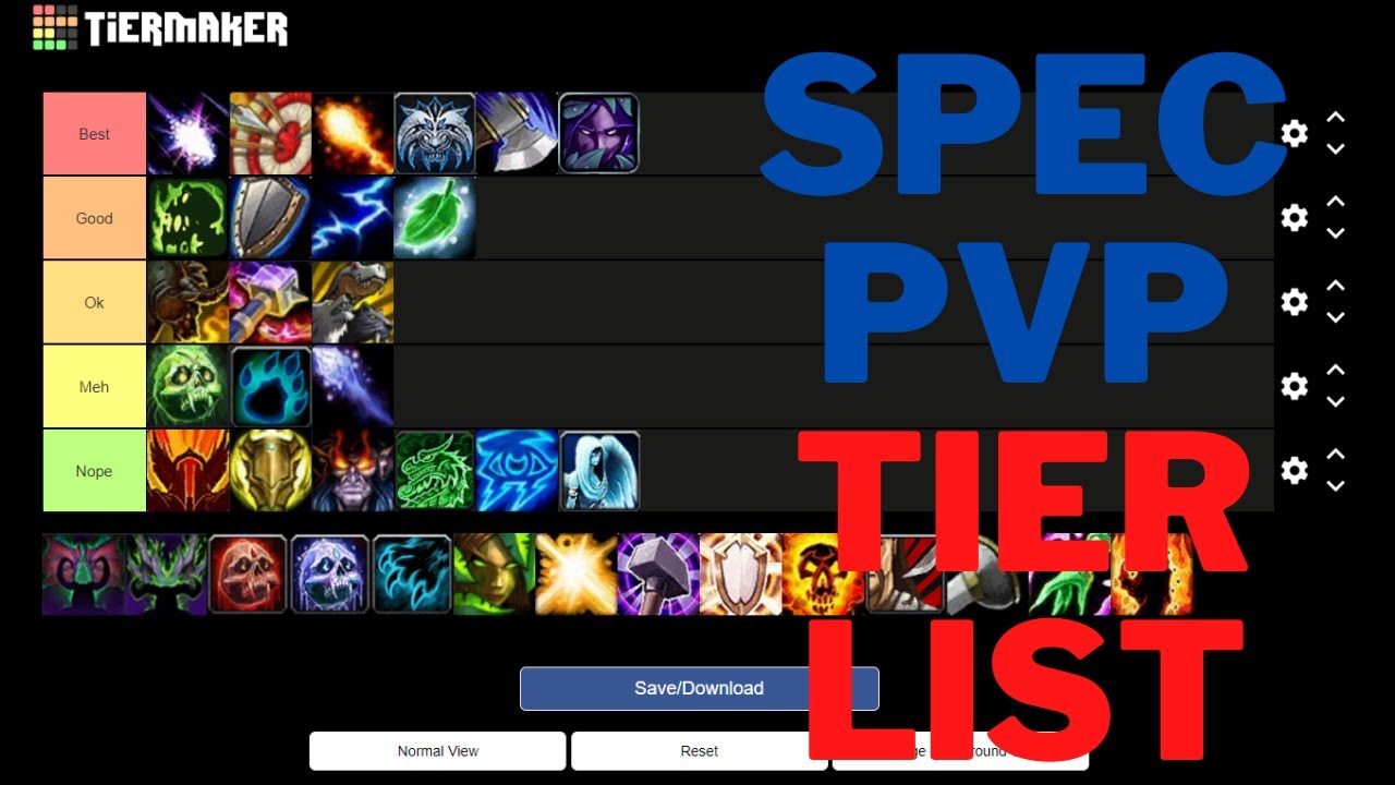 PvP tier list