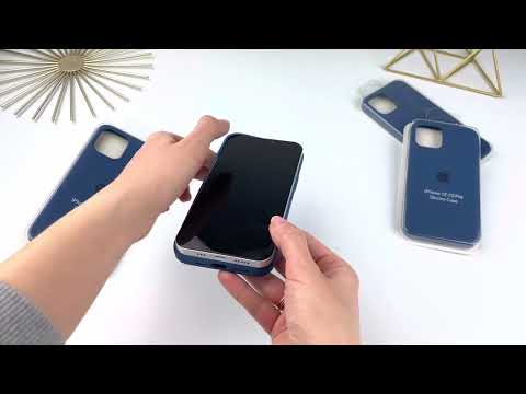 Силіконовий чохол на iPhone 12 / 12 Pro Full із закритим низом Navy blue (20), видео 1