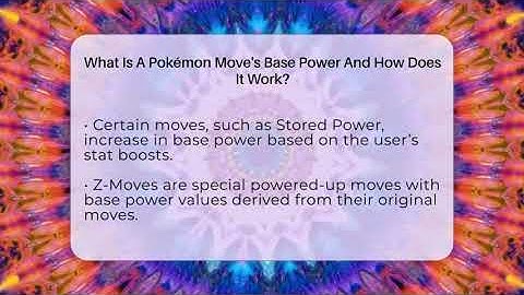 What Is A Pokémon Move