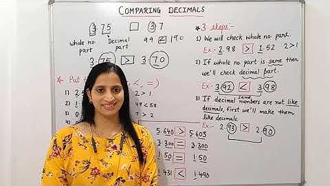 How to compare decimal numbers # Comparing Decimals ( Grade 4, 5 & 6 topic)
