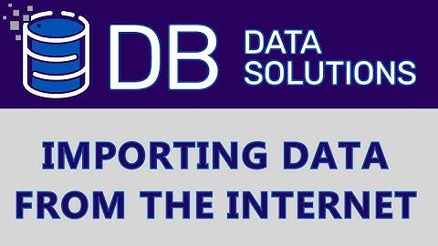Tutorial: Importing data from the Internet into Excel