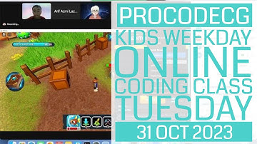 ProCodeCG Kids Weekday Coding Class - Tuesday - 24 Oct 2023