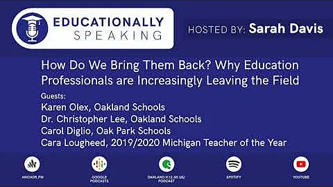 How do we bring them back? Why education professio...