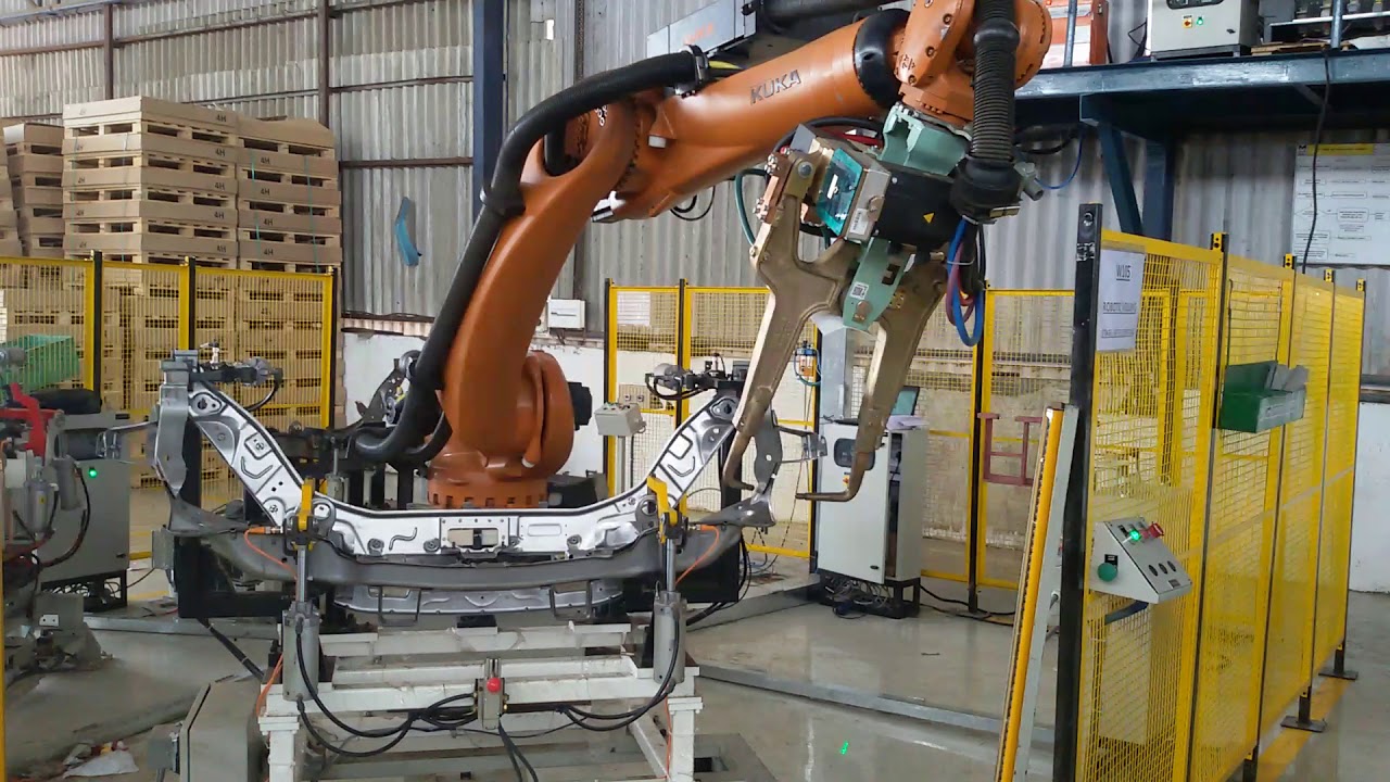 Spot Weld Robot Operation Spot Weld Robot Operation