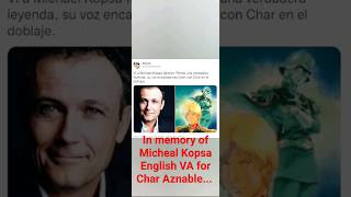 In memory of Micheal Kopsa English VA for Char Aznable...RIP Red comet #charaznable