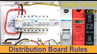 The rules for electrical distribution boards according to SANS 10142 - South Africa