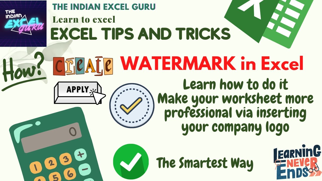 How To Insert Watermark In Microsoft Excel Learn Excel Excel Tips how-to-insert-watermark-in-microsoft-excel-learn-excel-excel-tips
