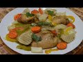 Курица запеченная с овощами в духовке.