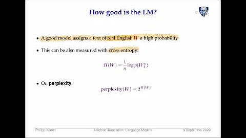 Machine Translation - Lecture 3: Language Models