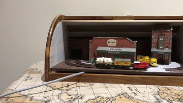 Test run on the N Gauge bread-bin micro layout