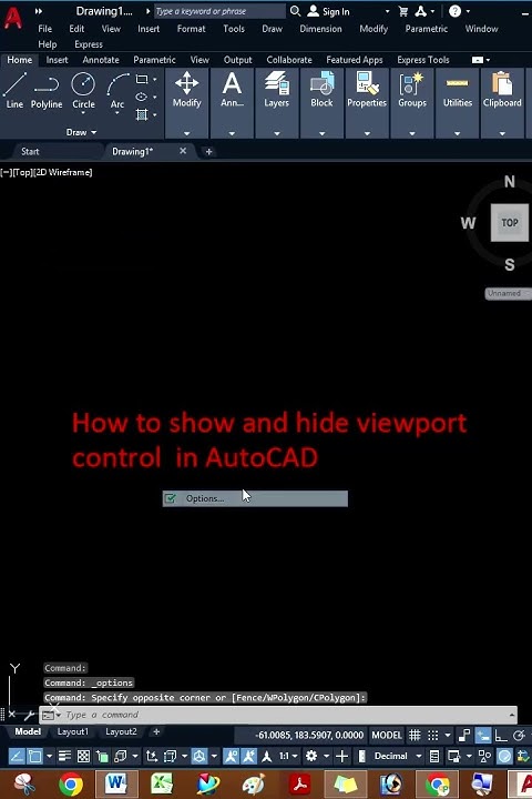 How to show and hide viewport control in AutoCAD - 07 ! #autocad # ...
