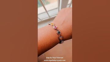 Learn Beginner-Friendly Easy Swirl Gemstone Bracelet that’s both stylish and unisex! #bracelet