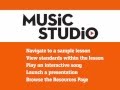 How to navigate to a lesson in music studio