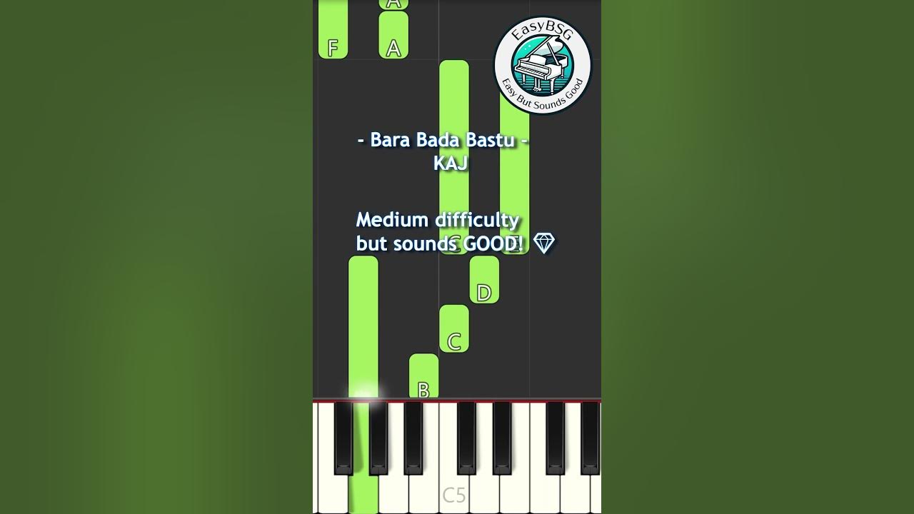🎹 Can You Play This? | KAJ – Bara Bada Bastu | Easy Piano Tutorial (EBSG-version) #Shorts