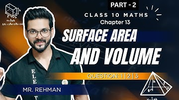 📘 Class 10 Maths Chapter 13 | Surface Area | Ex 13.1 Q 1,2,3 | NCERT 2025 | Part 2