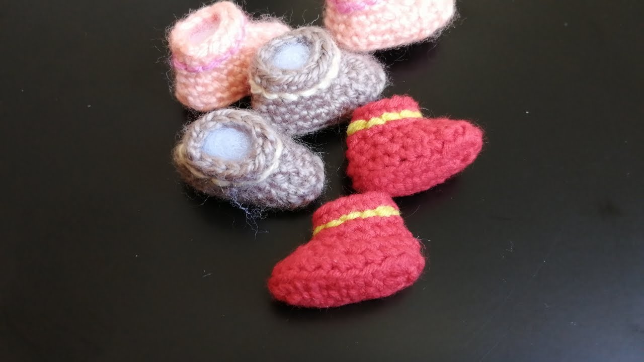 Laddu Gopal ji' s Crochet Shoes / Booties   for 6 -7 number / गोपाल जी के जूते