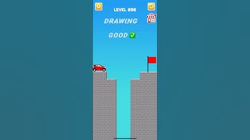 draw bridge puzzle game play level 896 #gaming #drawing #Shorts