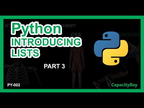 Python Introducing Lists | PY-003 | Part 3