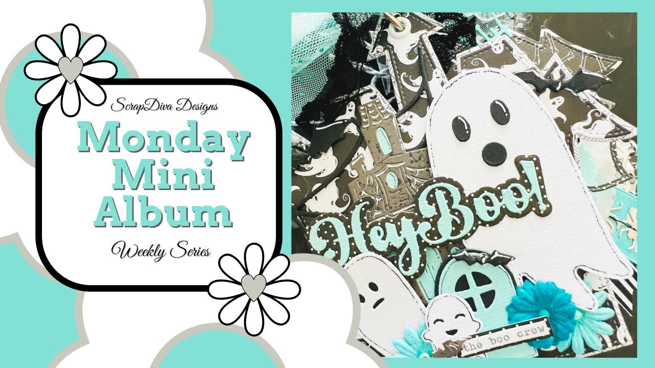 Monday Mini Album, Haunted House Embellishment Flip Tag Album 