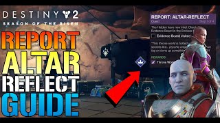 Destiny 2: Report Altar Reflect! Evidence Board FULL Quest Guide (Season Of The Risen) Witch Queen