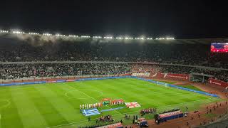 More than 55,000 Georgian fans singing before the Euro 2024 qualification match against Greece.