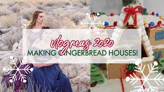 VLOGMAS DAY 10-13: Making Gingerbread Houses, Winter Photoshoot + DIY Lip Scrub!