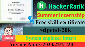 HackerRank skill certification|| summer internship||HackerRank python c++ java js. Free certificate