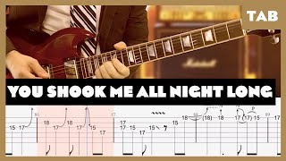 AC/DC - You Shook Me All Night Long - Guitar Tab | Lesson | Cover | Tutorial chords