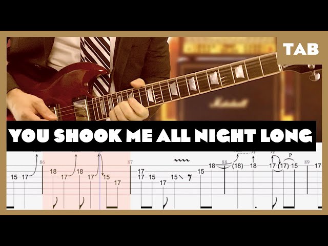 AC/DC - You Shook Me All Night Long - Guitar Tab | Lesson | Cover | Tutorial class=